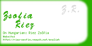 zsofia riez business card